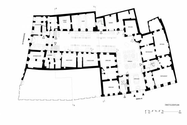 Vainiai Palace rehabilitation „Senatorių pasažas“ -  First floor plan, © DO ARCHITECTS, Photographer: DO ARCHITECTS