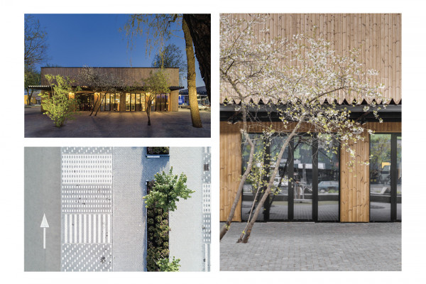 Ogmios city - Foodcourt building + square and parking detail, © Norbert Tukaj, Photographer: Norbert Tukaj