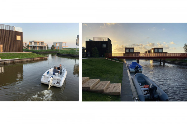 Svencele "Canal" homes are facing the Canal and each home as an easy access to waterfront, © Laimonas Ciūnys, Photographer: Laimonas Ciūnys