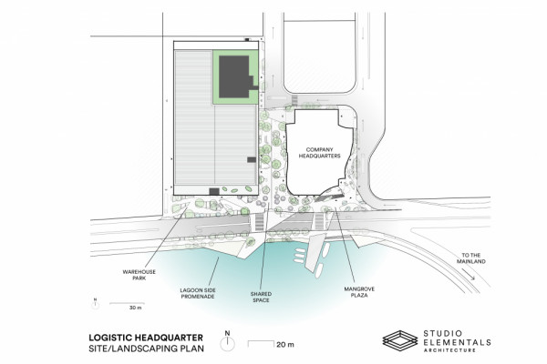 Logistic Headquarter, Site Plan, © Studio Elementals, Photographer: Studio Elementals