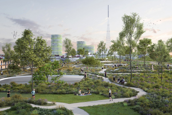 The big Leaf mit Blick auf Großforschungszentrum, Picturerights © MM.WERK, Marina Mather & YEWO Landscapes The big Leaf mit Blick auf Großforschungszentrum, Picturerights © MM.WERK, Marina Mather & YEWO Landscapes