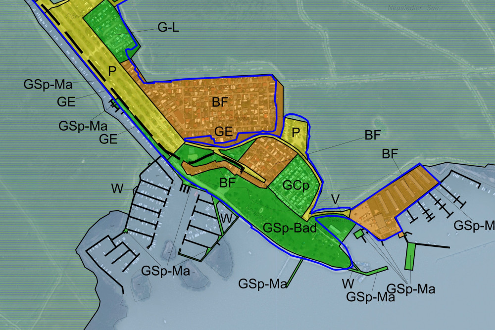 Flächenwidmung Seebad, Picturerights © Büro Dr. Paula ZT-GmbH / Breitenbrunn am Neusiedler See | Picture © Planerstellung: Büro Dr. Paula ZT-GmbH