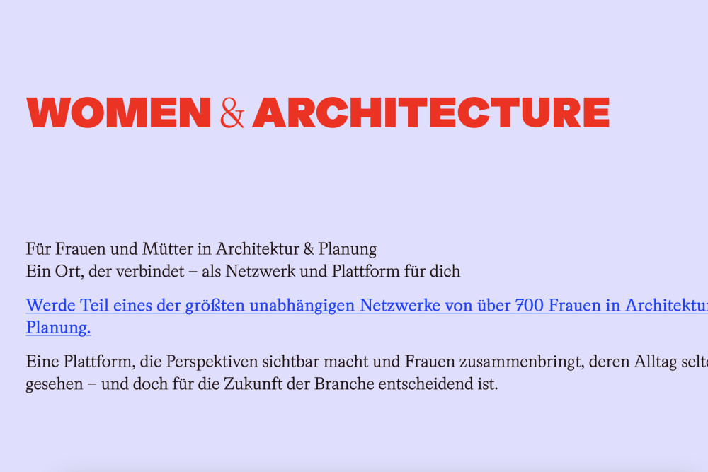 WOMEN&ARCHITECTURE, Picturerights © Isabel Zintl