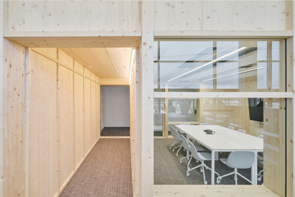 Einblick Holzbaukörper, Picturerights © David Schreyer