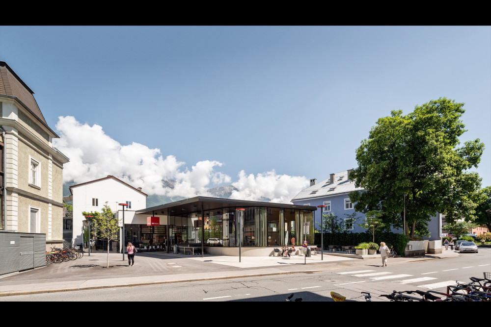 neuer Platz mit Pavillion 'Baguette', Picturerights © Lukas Schaller
