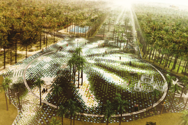 Station Square: As we did not consume the entire initial budget for the Mirador Wheel, we used the remaining resources to renovate the Paseo de la Estación and create a large public square in front of the future Mirador Station., Picturerights © STAR strategies + architecture | Picture © -
