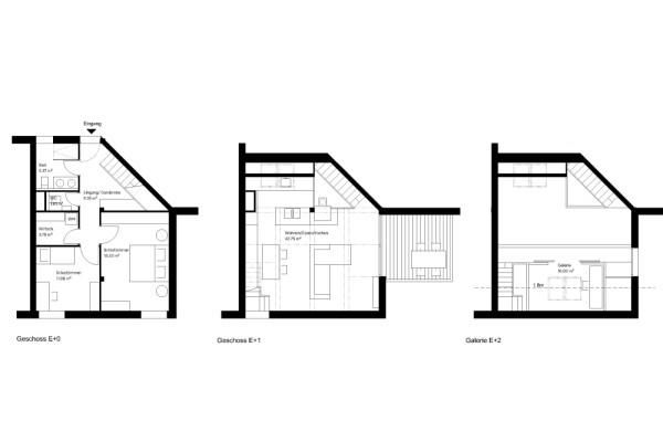 Floor plans, Picturerights © Kaufmann Simoncini Architekten Floor plans, Picturerights © Kaufmann Simoncini Architekten