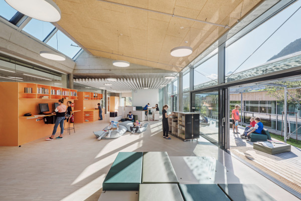 open-plan learning area with a terrace at the front, Picturerights © hertha hurnaus open-plan learning area with a terrace at the front, Picturerights © hertha hurnaus