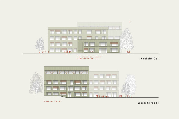 elevation east and west, Picturerights © Atelier Vier elevation east and west, Picturerights © Atelier Vier