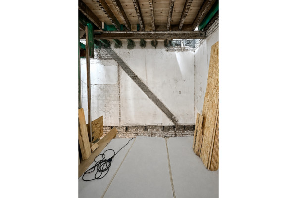 Construction_View towards the light well from child's bedroom on a cloudy afternoon_House with three Courtyards_Riham El Moazen.jpg, Picturerights © Riham El Moazen Construction_View towards the light well from child's bedroom on a cloudy afternoon_House with three Courtyards_Riham El Moazen.jpg, Picturerights © Riham El Moazen
