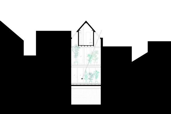 Section through light well_House with three Courtyards_Riham El Moazen.jpg, Picturerights © Riham El Moazen Section through light well_House with three Courtyards_Riham El Moazen.jpg, Picturerights © Riham El Moazen